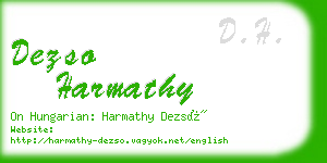 dezso harmathy business card